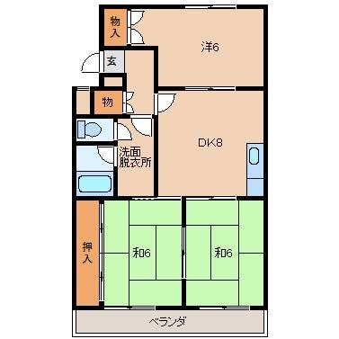 岡井マンションの物件間取画像