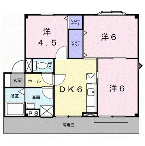 プラドール布施屋Ⅲの物件間取画像