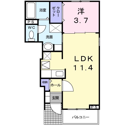 ラフィナートⅠの物件間取画像