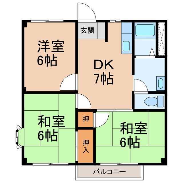 ＭハイツⅠの物件間取画像