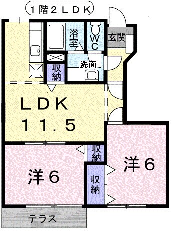 メゾンドヴェール西ノ庄の物件間取画像