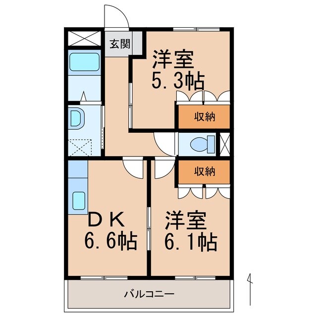 竈山駅 徒歩6分 1階の物件間取画像