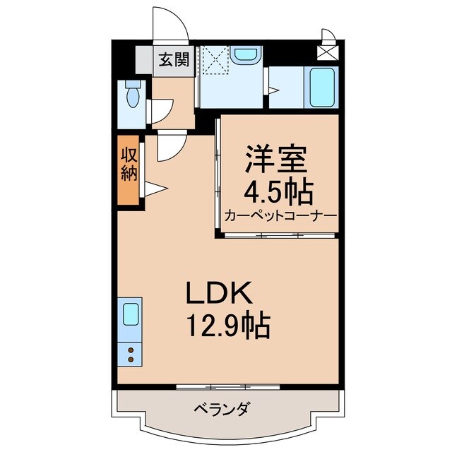 紀伊駅 徒歩6分 3階の物件間取画像