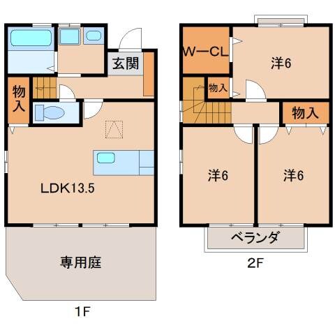 和歌山駅 徒歩24分 1-2階の物件間取画像