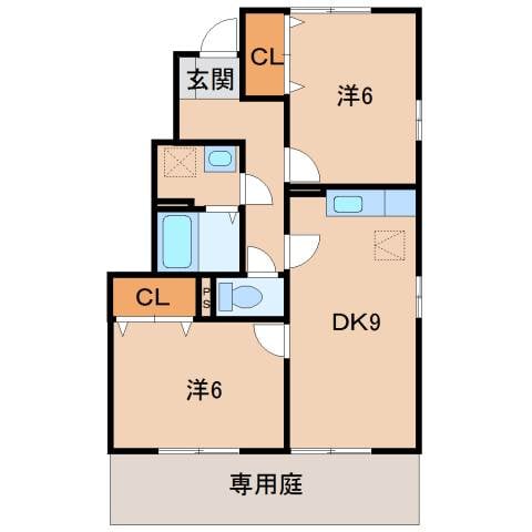 田中口駅 徒歩12分 1階の物件間取画像