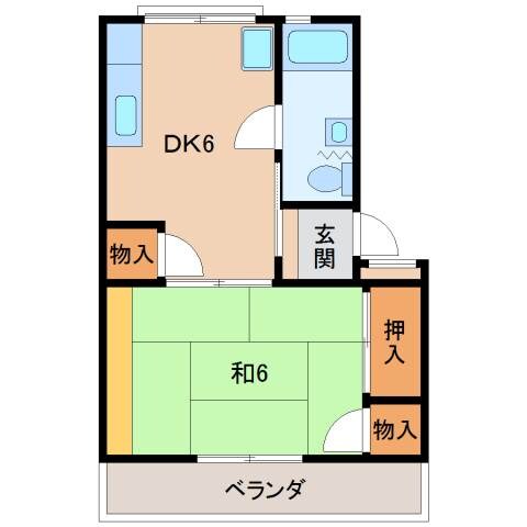 太田団地 A棟の物件間取画像