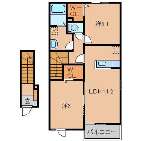 メゾン ド ボヌールの物件間取画像