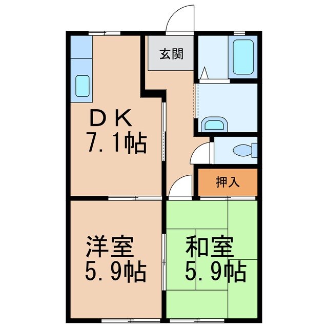 フレグランス布施屋の物件間取画像