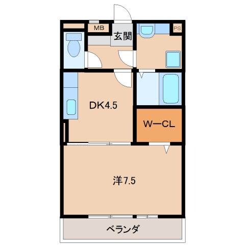 リビングタウンなごみ（Ｆ棟）の物件間取画像