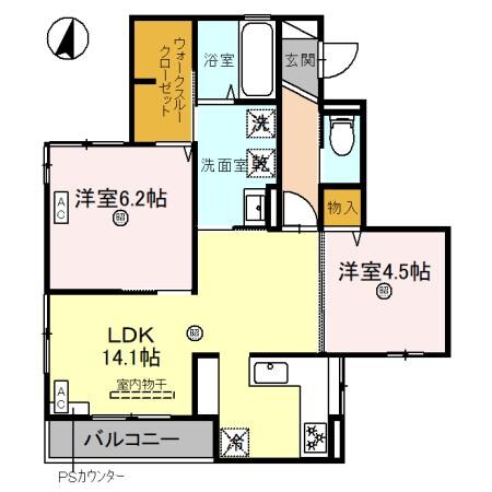 D-ROOM和歌山市黒田Ⅱの物件間取画像