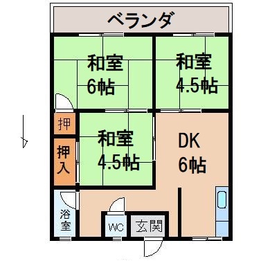 秋月コーポラスの物件間取画像