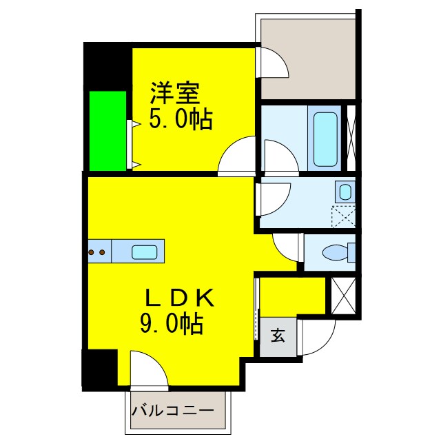 アリビオ歩行町の物件間取画像