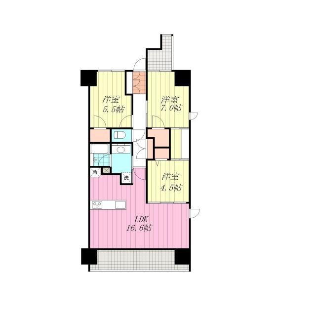 レーベン御宝町アルビオ・タワーの物件間取画像