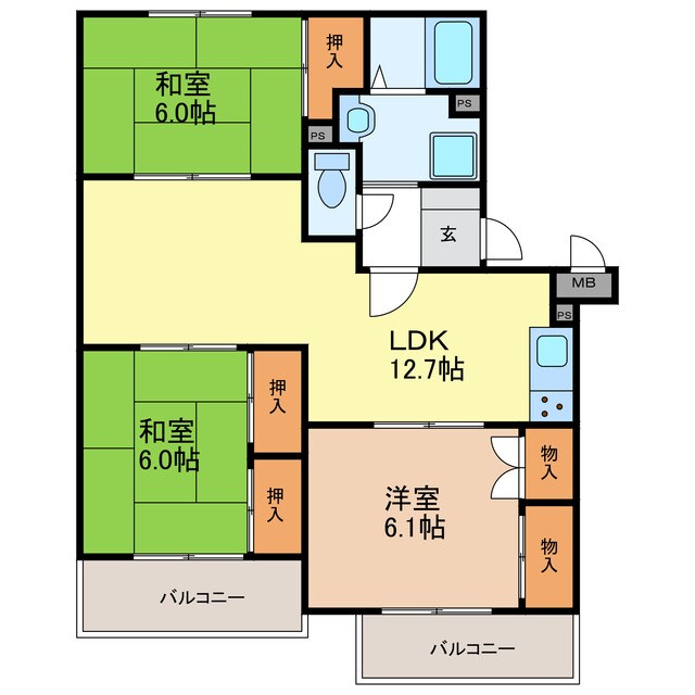 トリヴァンベール星田の物件間取画像