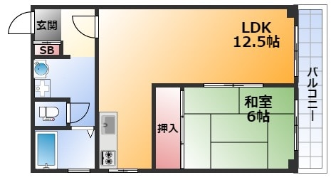 シャトー中尾の物件間取画像