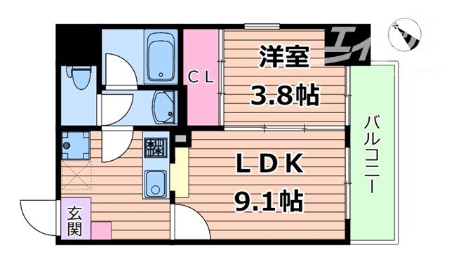 塚本駅 徒歩5分 3階の物件間取画像