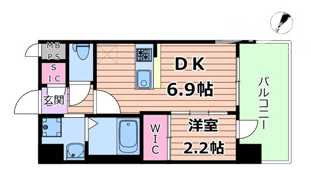 セレニテ十三ミラクの物件間取画像