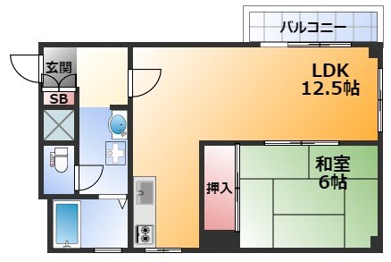 シャトー中尾の物件間取画像