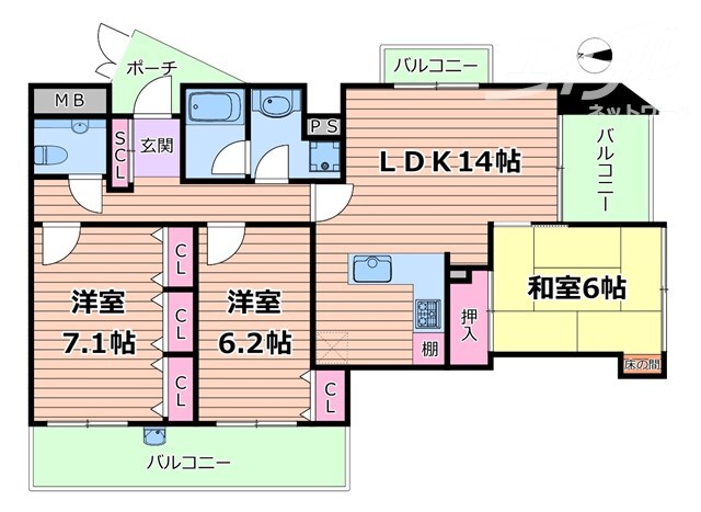 ル・グランデ新大阪北の物件間取画像