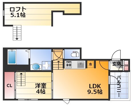 サザンモデラートの物件間取画像