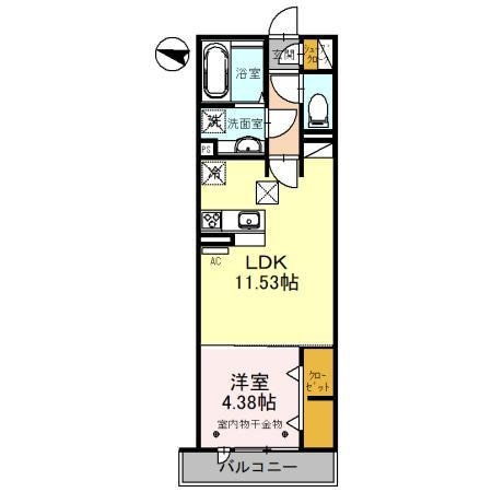 Ｄ-ＲＯＯＭ和田町の物件間取画像