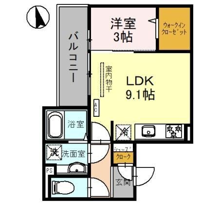 ラルジュ飯塚の物件間取画像