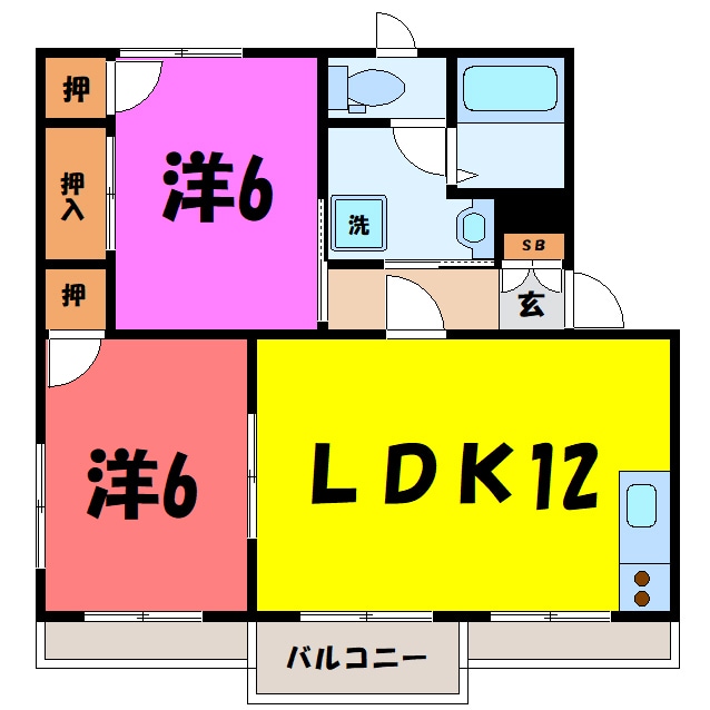 タウニィ笠原　A/B/Cの物件間取画像