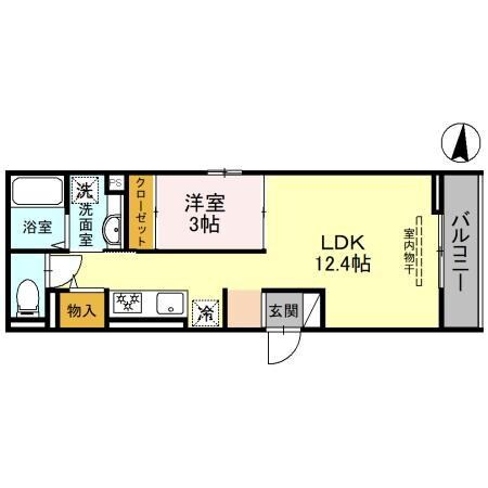 Ｄ-ＲＯＯＭ岩押町の物件間取画像