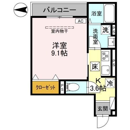 高崎駅 徒歩3分 3階の物件間取画像