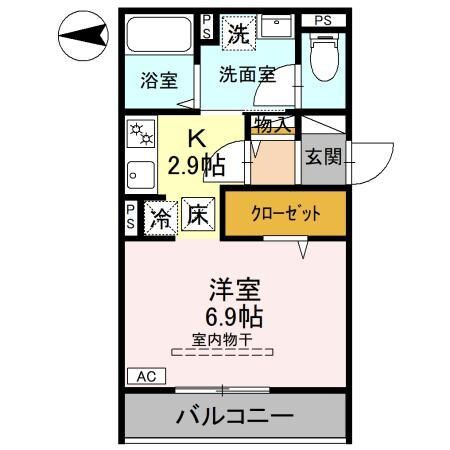 高崎駅 徒歩3分 1階の物件間取画像