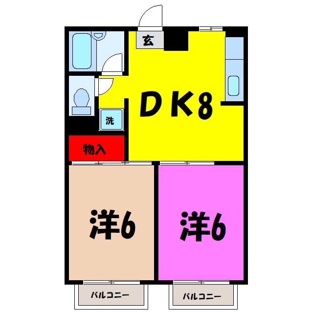 レジデンス三沢の物件間取画像