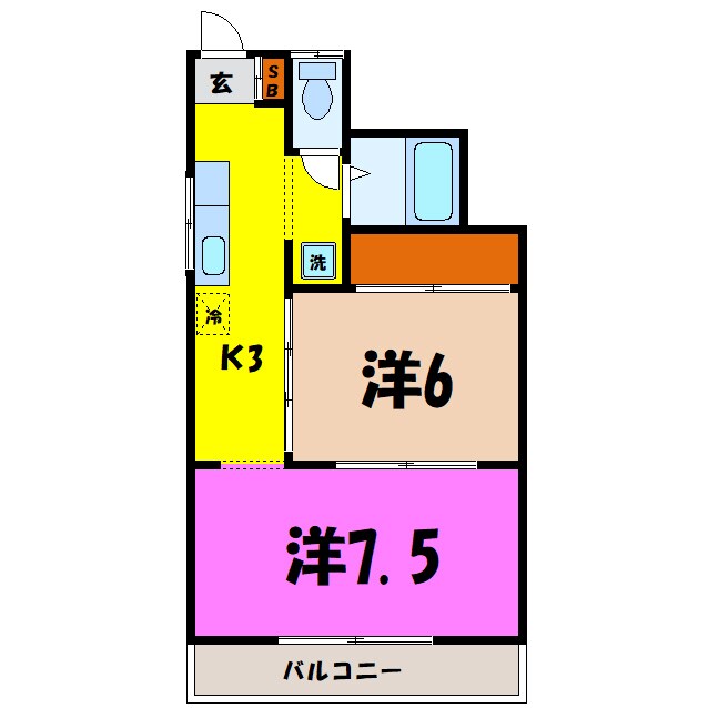 グリーンコーポの物件間取画像