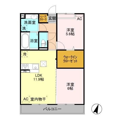 コンフォートヒルの物件間取画像