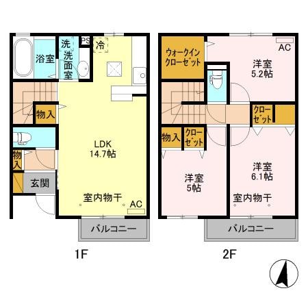 クレセールの物件間取画像