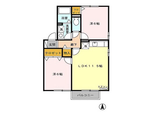 セジュールアユ (藤岡市下栗須)の物件間取画像