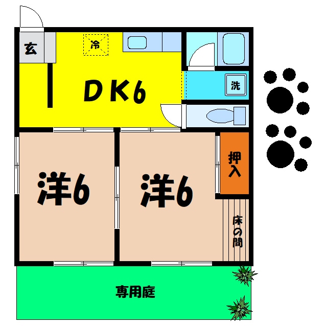 ヴィレッジ鮎川A/Bの物件間取画像