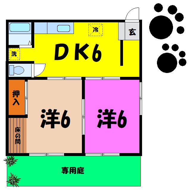 ヴィレッジ鮎川A/Bの物件間取画像