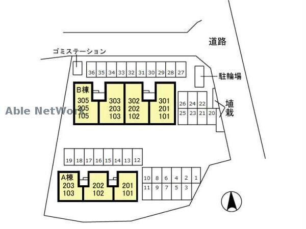 サンビレッジ高崎Bの物件外観写真