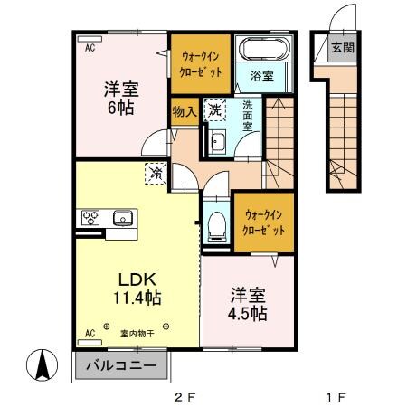 フランボワーズの物件間取画像