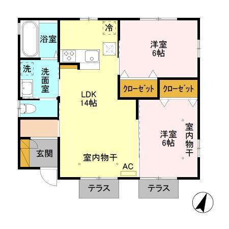 シャンドフルールⅠ/Ⅱの物件間取画像
