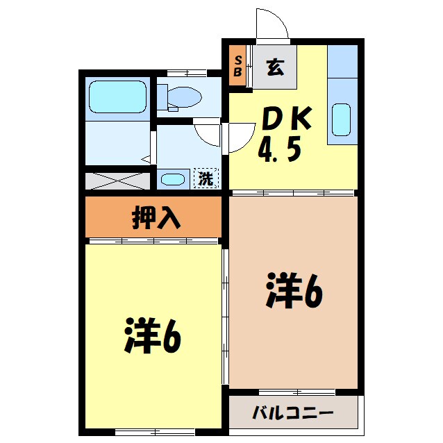 アイカワハイツの物件間取画像