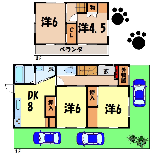 京目町戸建住宅の物件間取画像