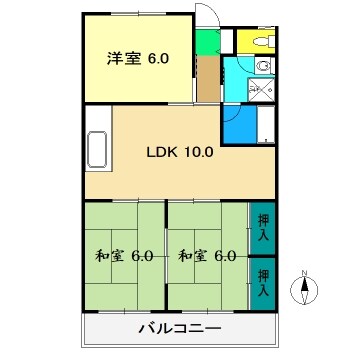 カーサ一ツ橋の物件間取画像