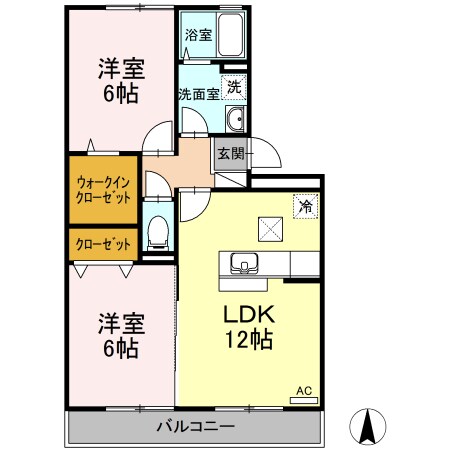 ビレッジ北久保 B棟の物件間取画像