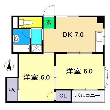 クレールセゾン Ⅰの物件間取画像