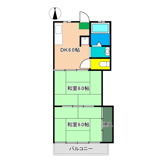 東山コーポの物件間取画像