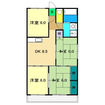 コーポ公文の物件間取画像