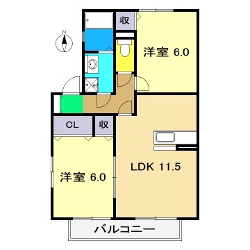 ウィルモア柿ノ内の物件間取画像