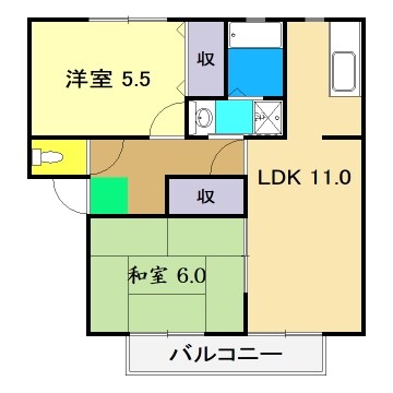 コーポシスルの物件間取画像