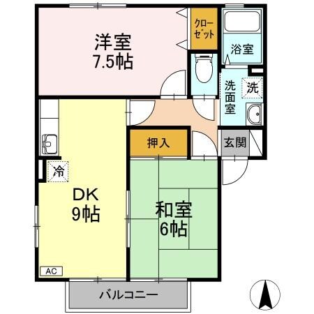 エピナール A棟の物件間取画像